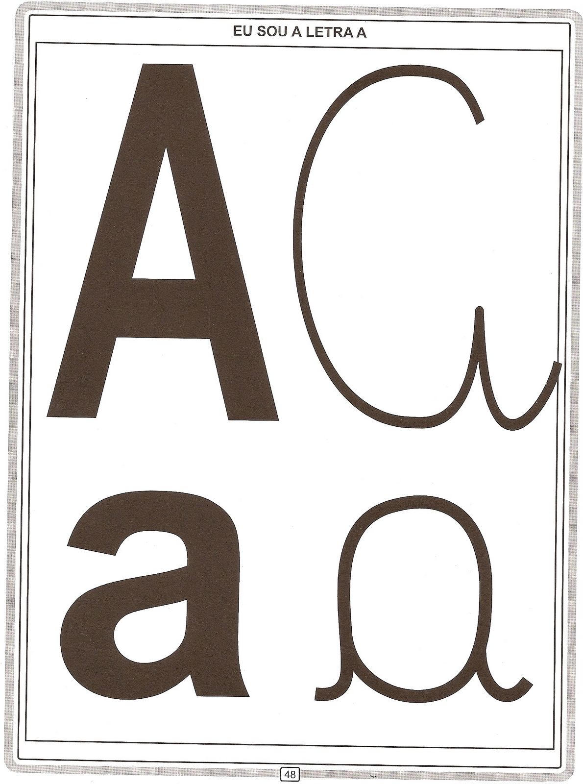Alfabeto com os 04 tipos de letras!